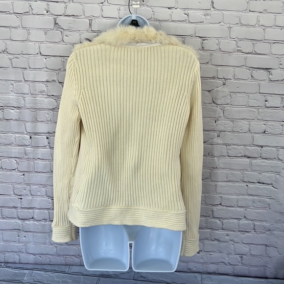 Romeo and Juliet couture rabbit trim knit pull over sweater size large - Picture 7 of 14